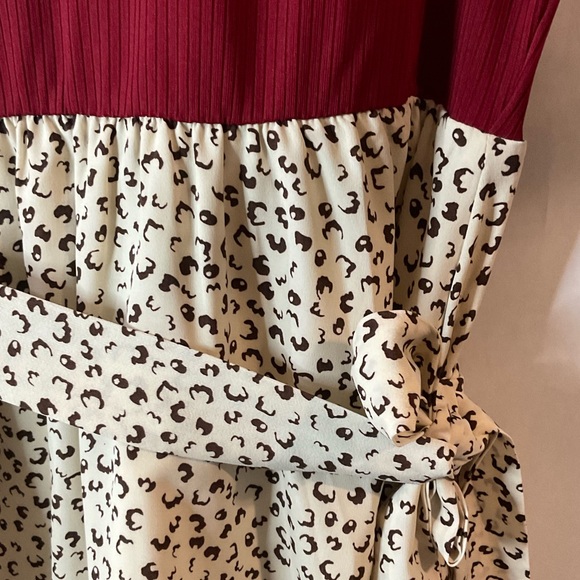 Red & Cheetah MIDI Dress | Large - Picture 2 of 6